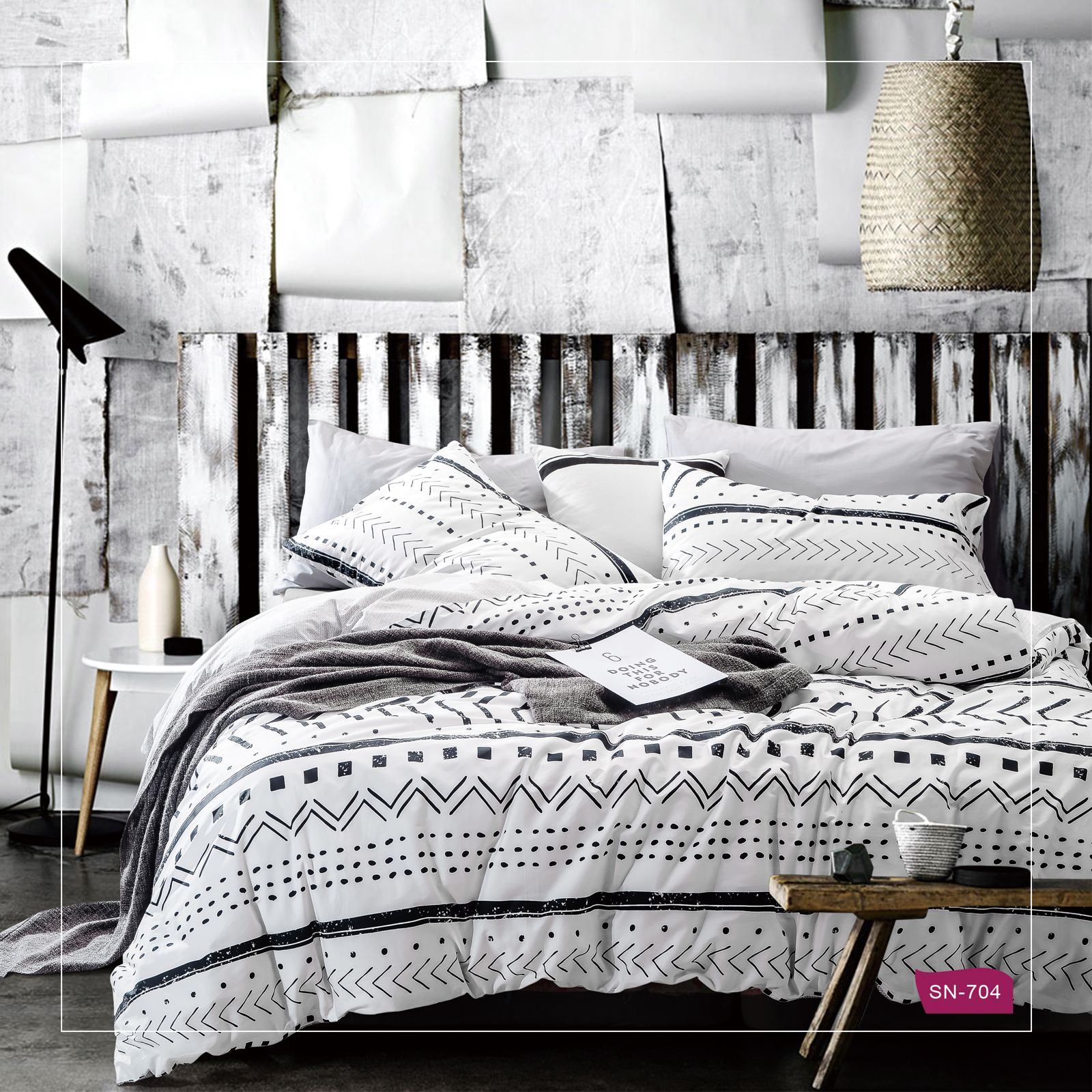 סט מצעים 100% כותנה סאטן דגם SN704