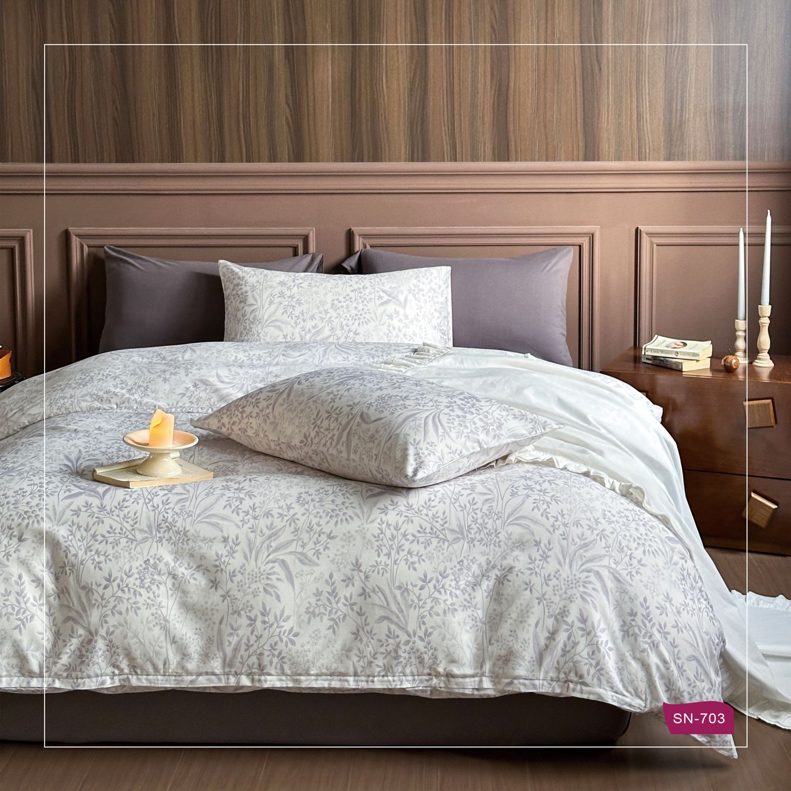 סט מצעים 100% כותנה סאטן דגם SN703