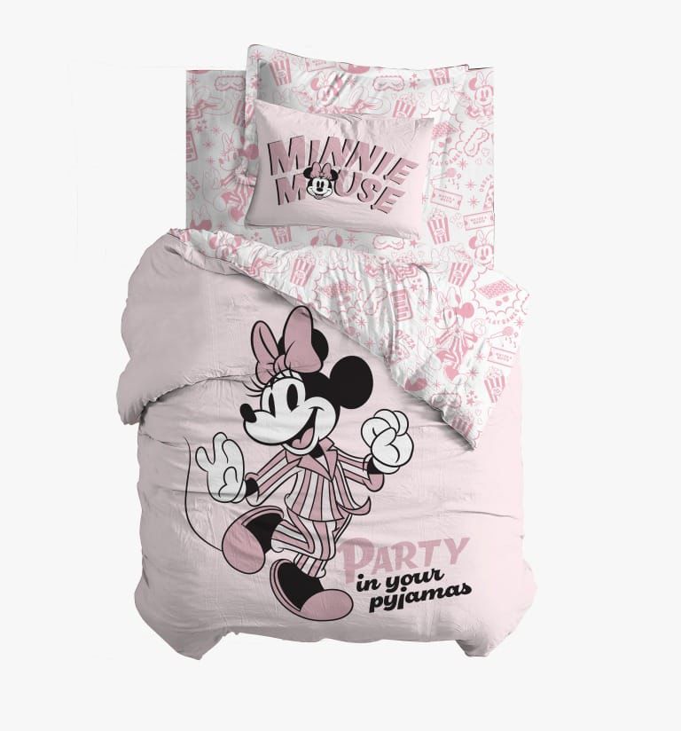 סט מצעים דיסני 100% כותנה דגם מיני בוקר טוב