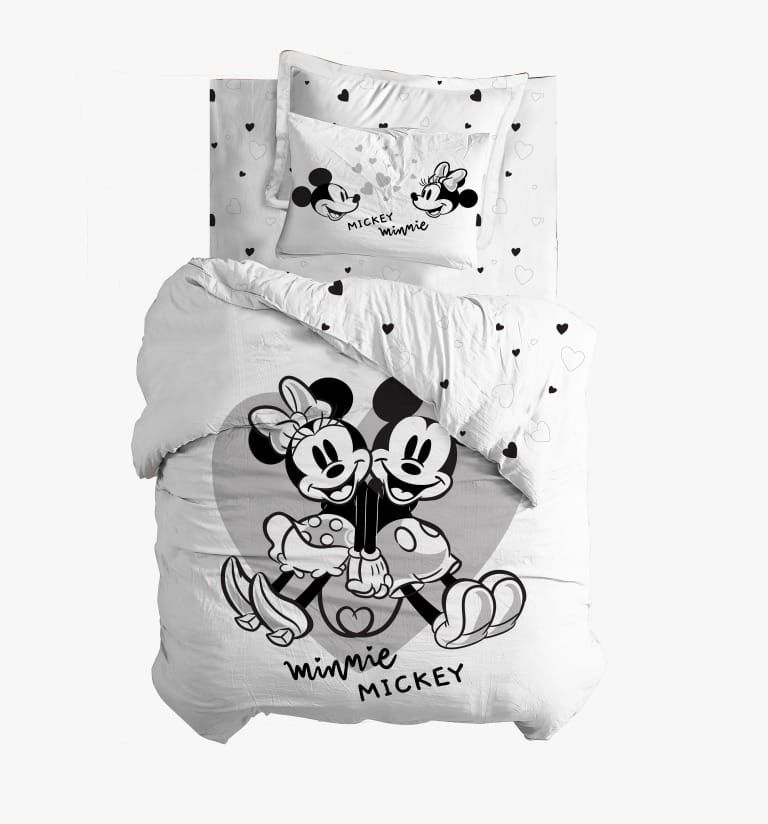 סט מצעים דיסני 100% כותנה דגם מיקי ומיני מאושרים