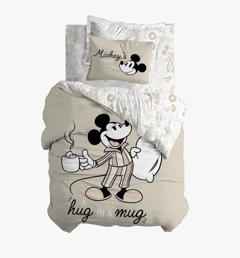 סט מצעים דיסני 100% כותנה דגם מיקי בוקר טוב