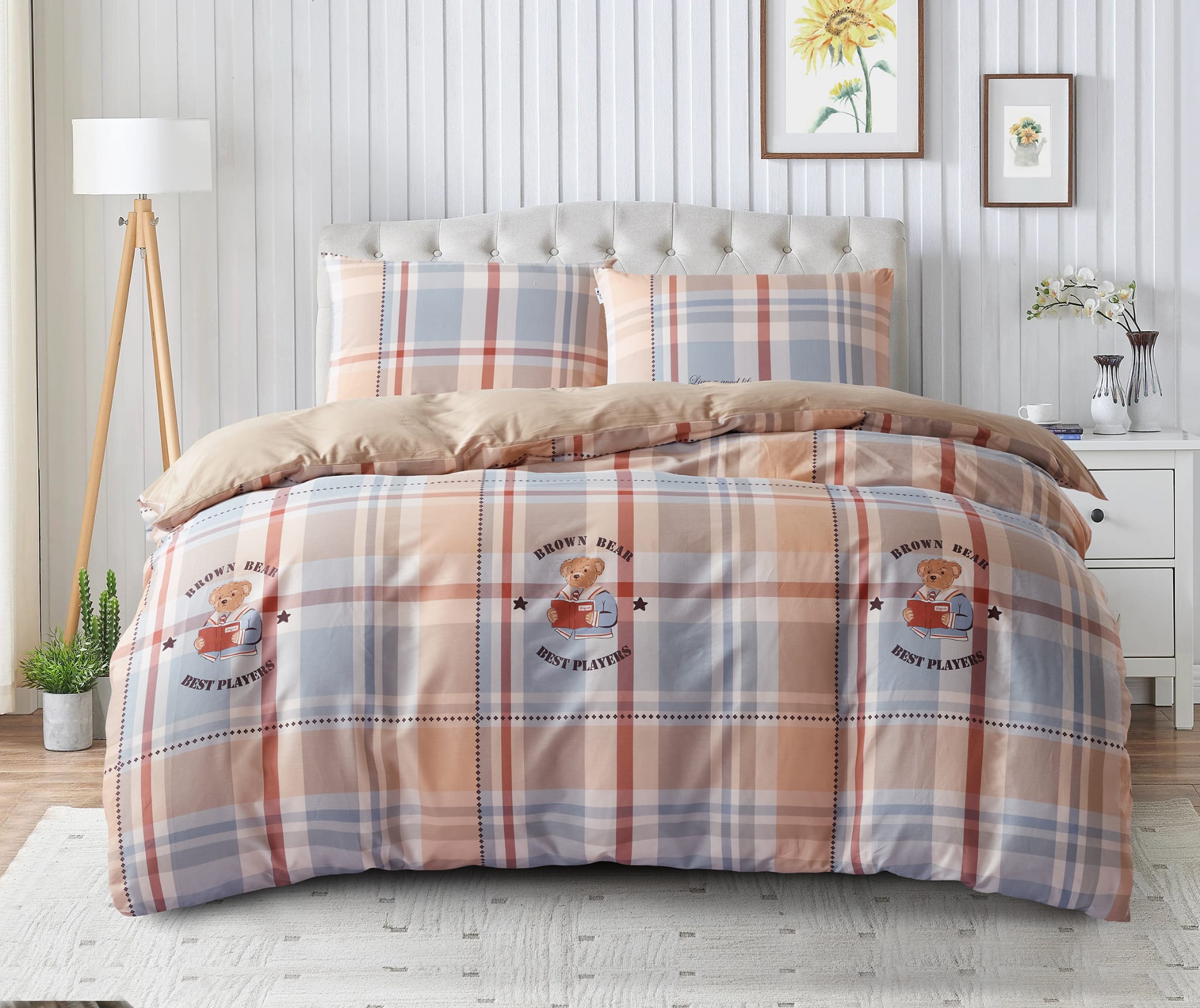 סט מצעים 100% כותנה אורגנית דגם סמארט