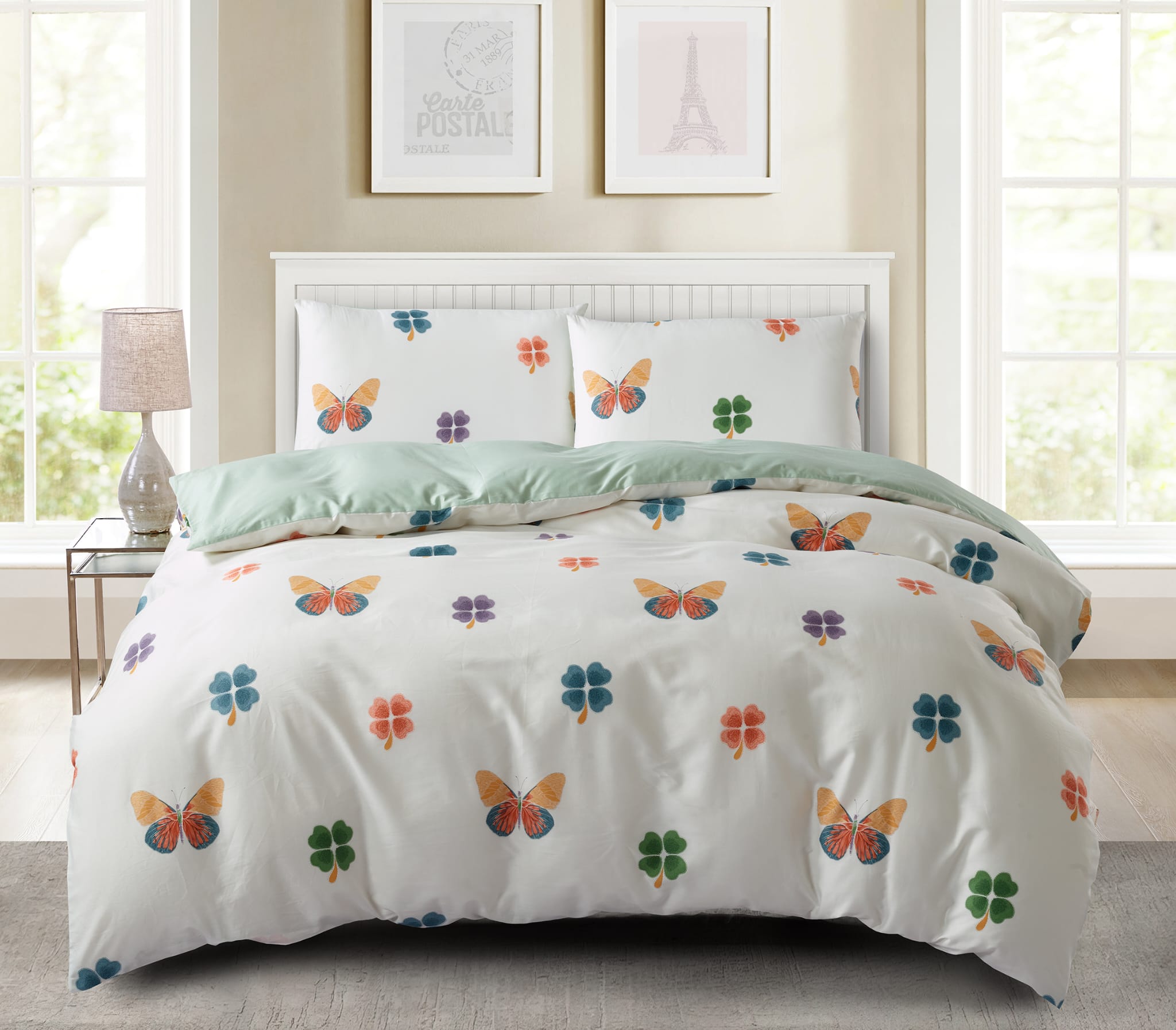 סט מצעים 100% כותנה אורגנית דגם ווינגס